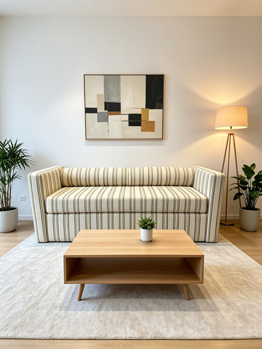 Sofa in Living Room Striped - 1200 x 900
